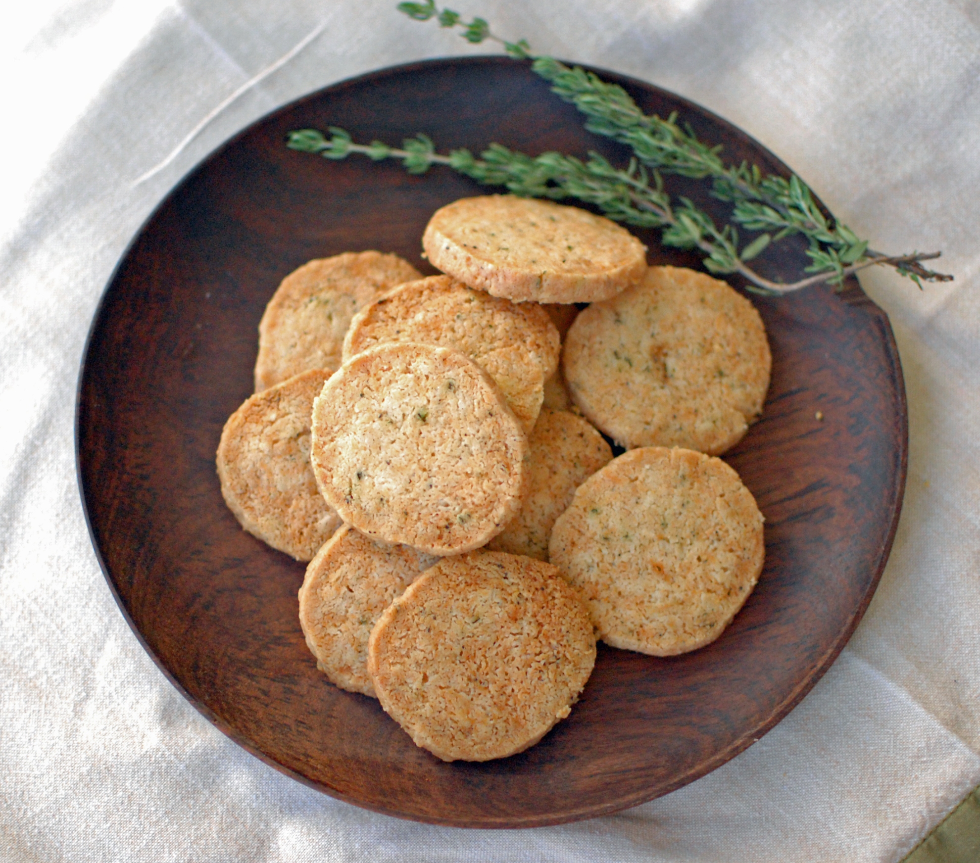 Parmesan and Thyme Crackers | The Teacher Cooks